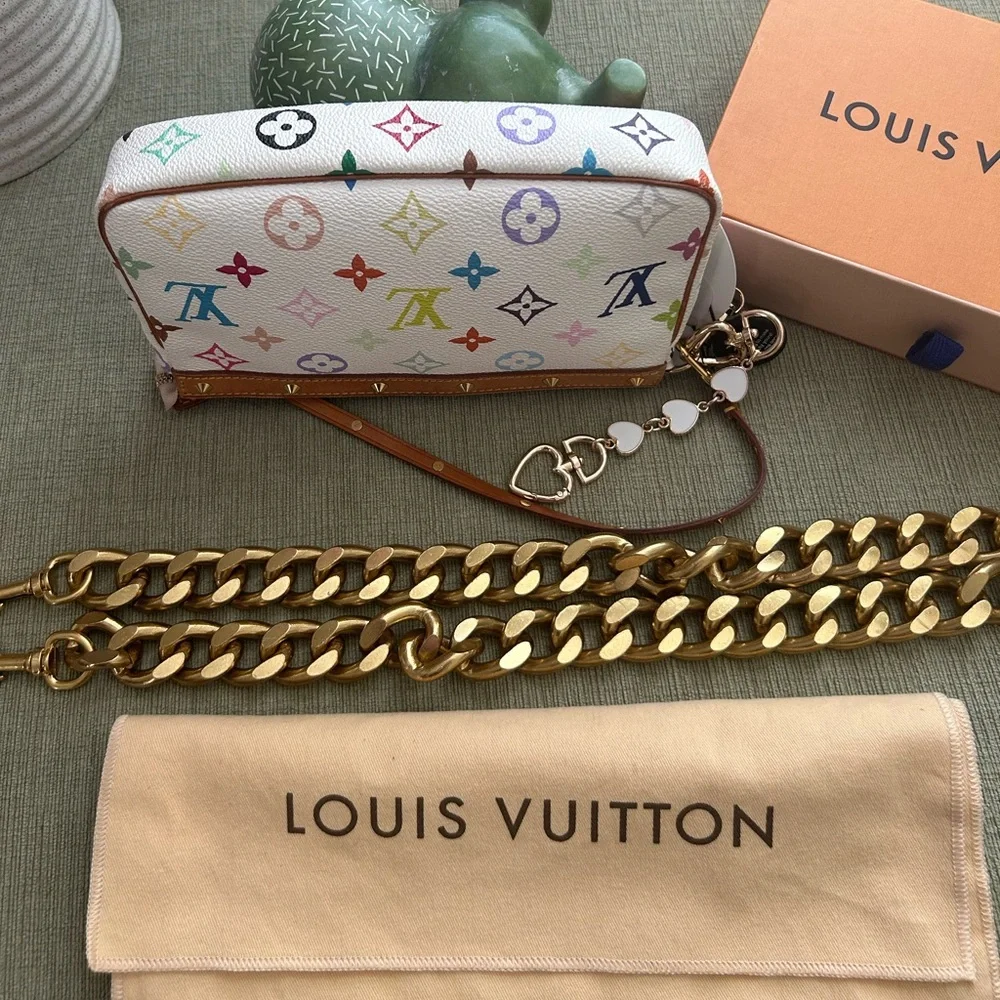 Louis Vuitton White Luxury Takashi Murakami Pochette - Picture 6 of 11